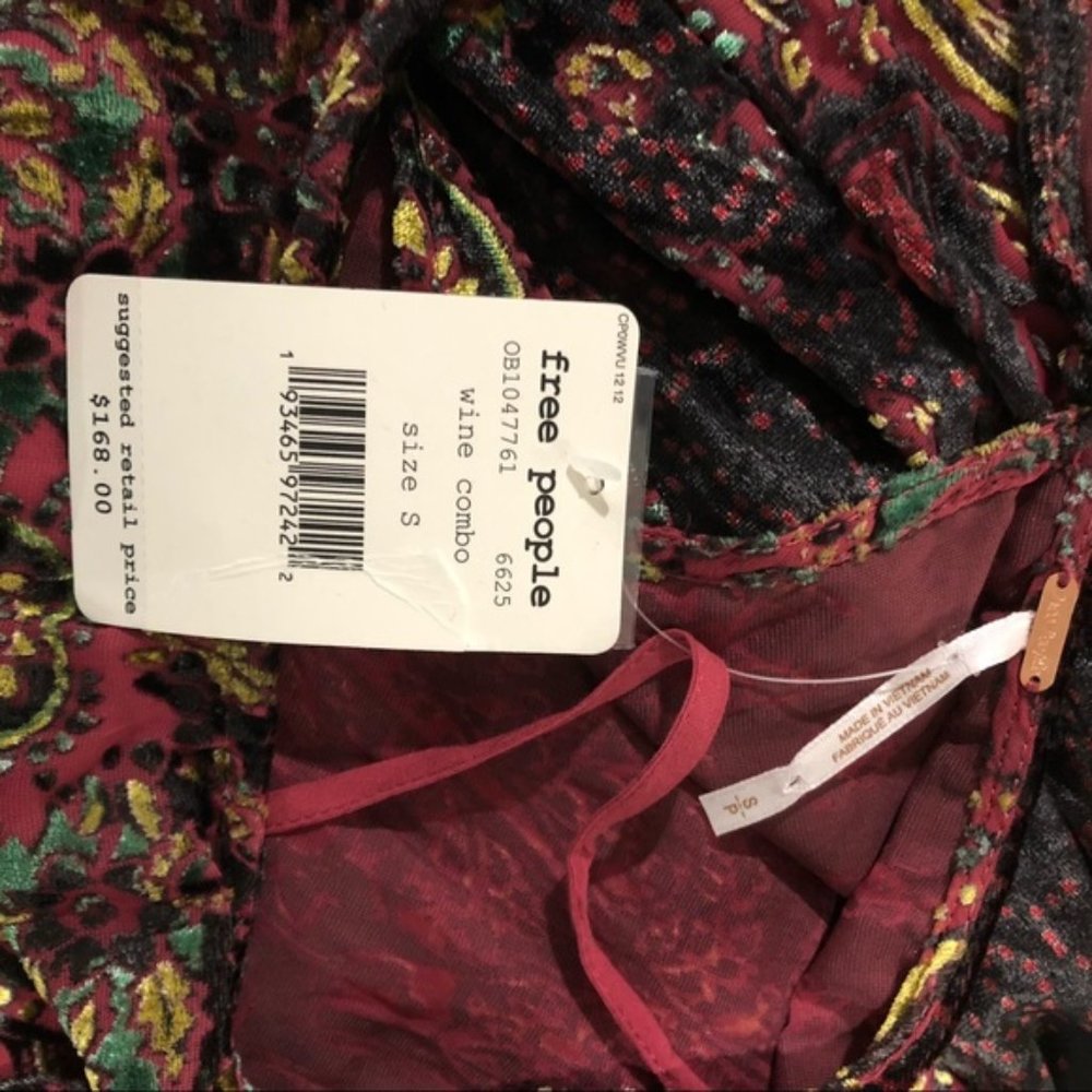 Free People Mirror Mirror Long Sleeve Velvet Dress - Picture 8 of 10